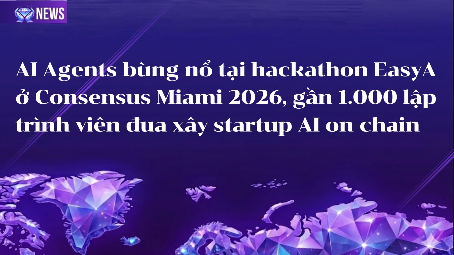 AI Agents bùng nổ tại hackathon EasyA ở Consensus Miami 2026, gần 1.000 lập trình viên đua xây startup AI on-chain