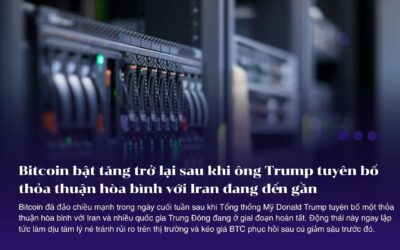 Bitcoin bật tăng trở lại sau khi ông Trump tuyên bố thỏa thuận hòa bình với Iran đang đến gần