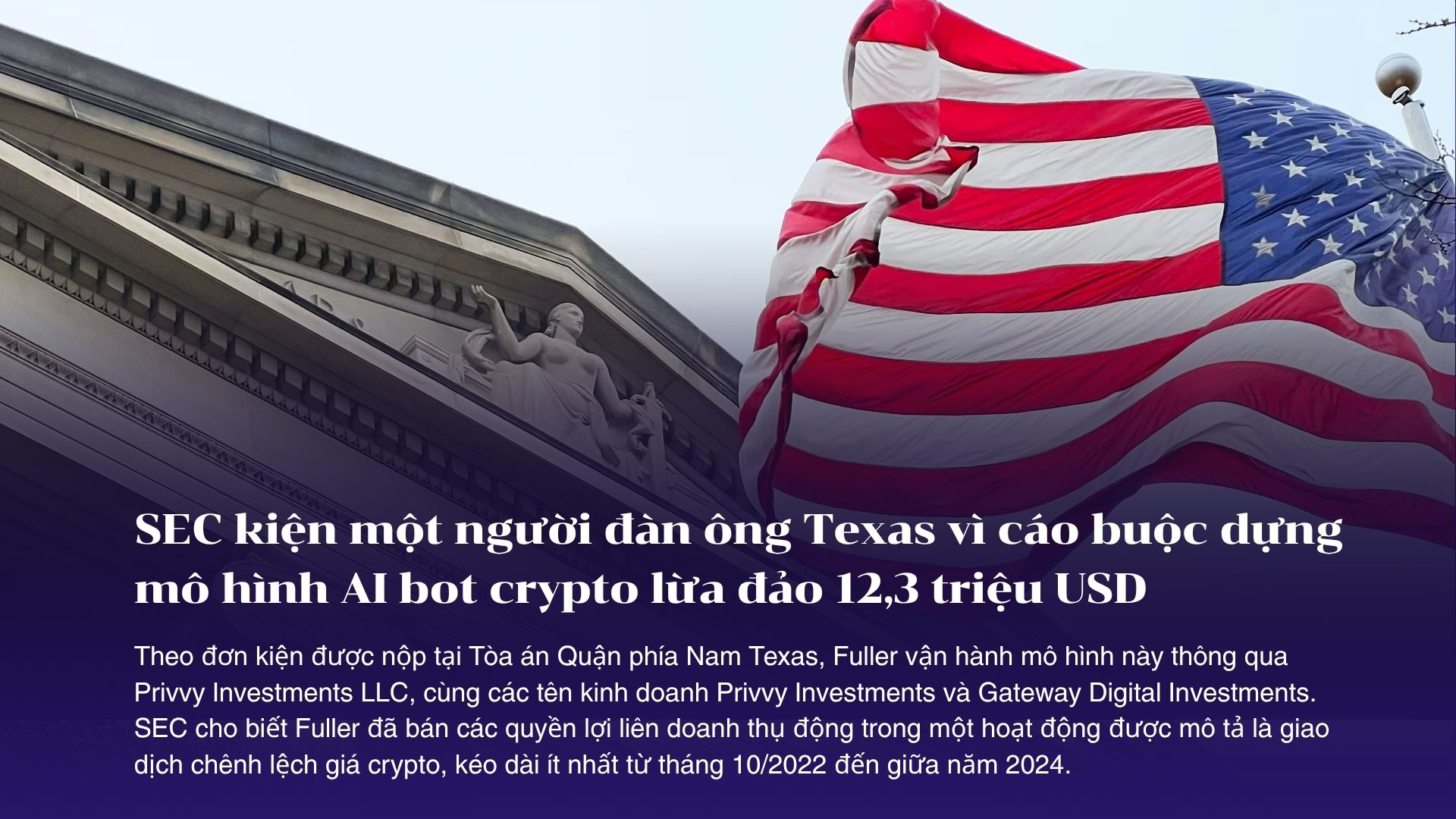 SEC kiện một người đàn ông Texas vì cáo buộc dựng mô hình AI bot crypto lừa đảo 12,3 triệu USD