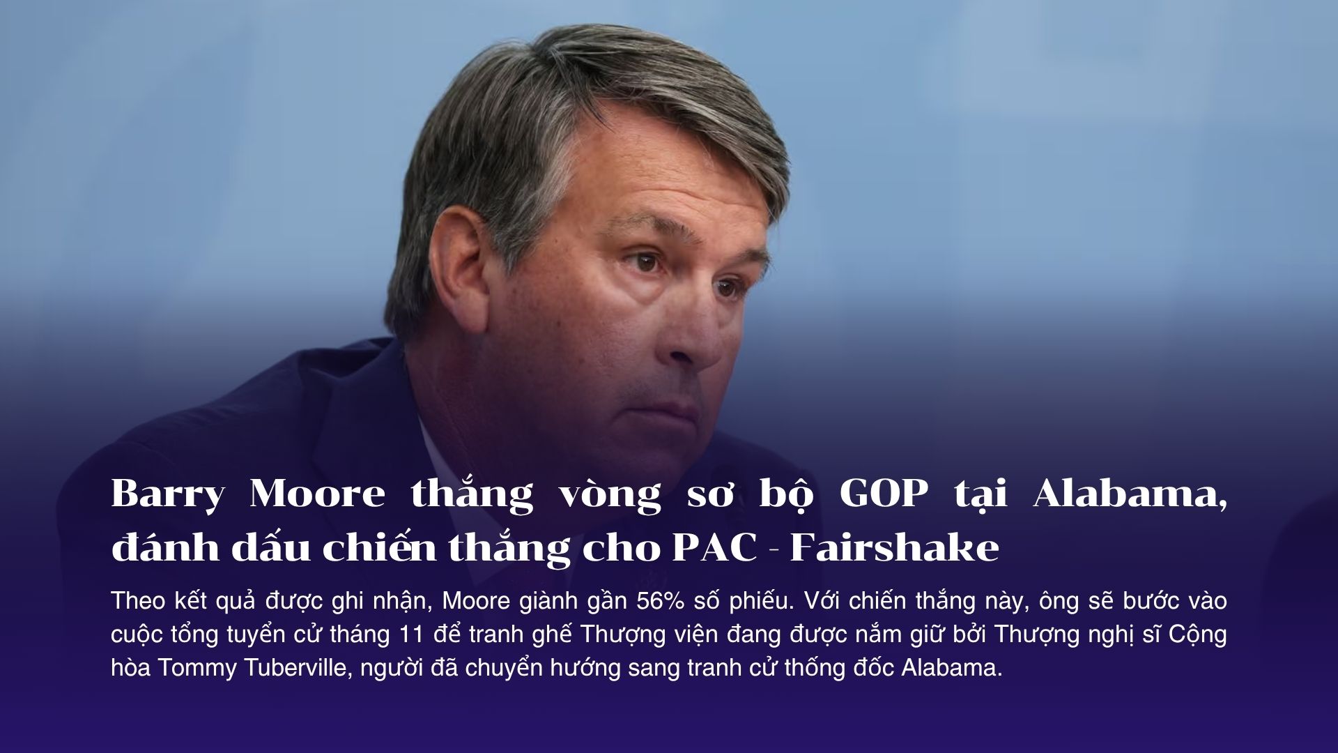 Barry Moore thắng vòng sơ bộ GOP tại Alabama, đánh dấu chiến thắng lớn cho PAC tiền mã hóa Fairshake