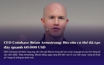 CEO Coinbase Brian Armstrong: Bitcoin có thể đã tạo đáy quanh 60.000 USD