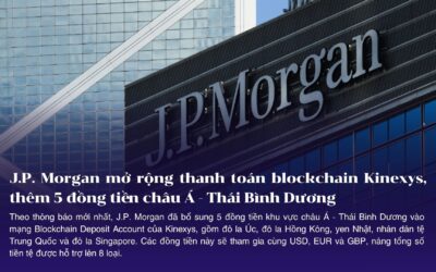J.P. Morgan mở rộng mạng lưới thanh toán blockchain Kinexys, thêm 5 đồng tiền châu Á - Thái Bình Dương