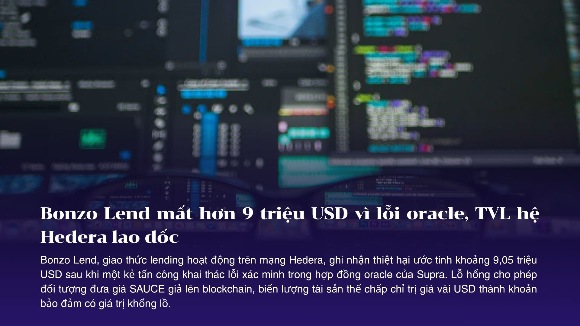 Bonzo Lend mất hơn 9 triệu USD vì lỗi oracle, TVL hệ Hedera lao dốc