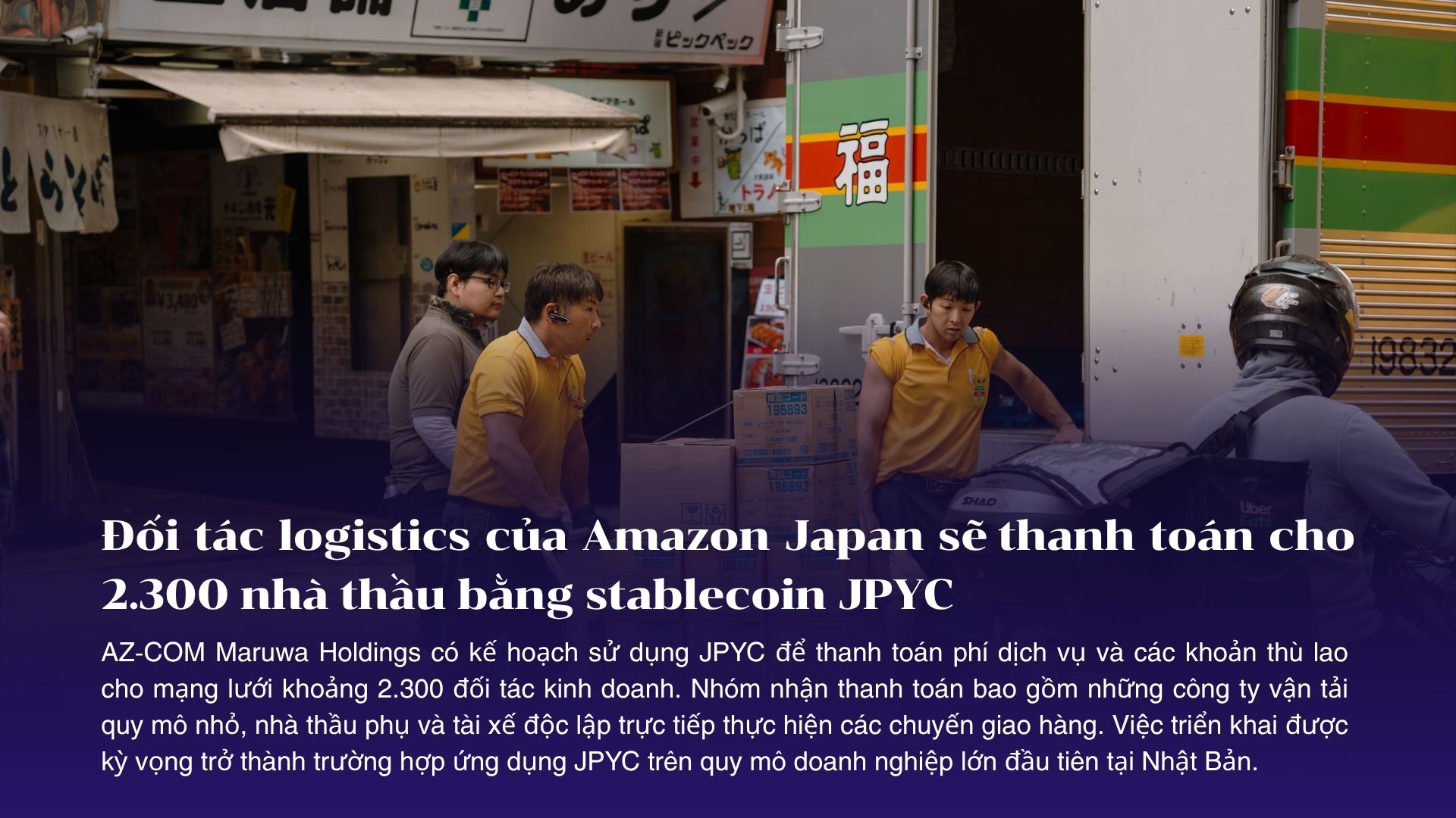 Đối tác logistics của Amazon Japan sẽ thanh toán cho 2.300 nhà thầu bằng stablecoin JPYC